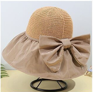 Women’s summer hat Large bow vinyl fisherman hat