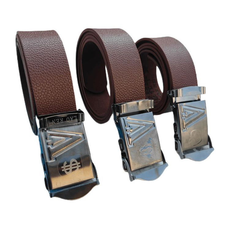Yak belt 4 cm laser toothless buckle belt