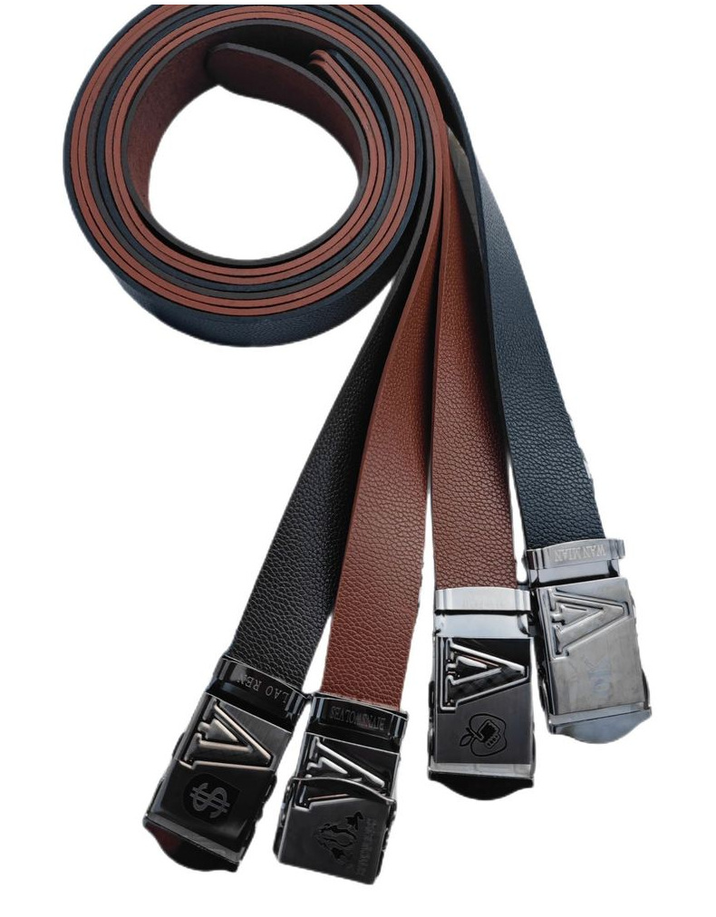 Yak belt 4 cm laser toothless buckle belt