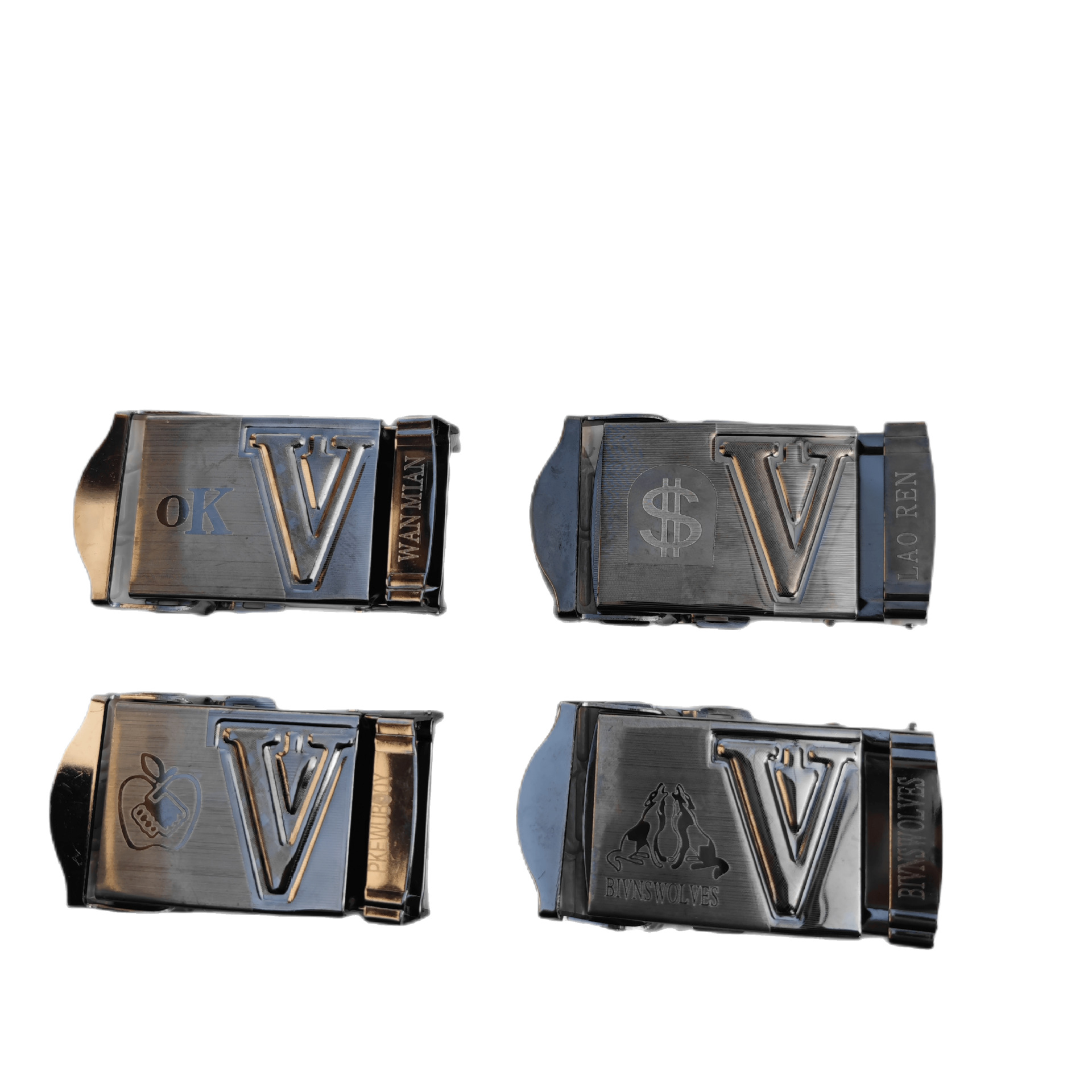 Yak belt 4 cm laser toothless buckle belt