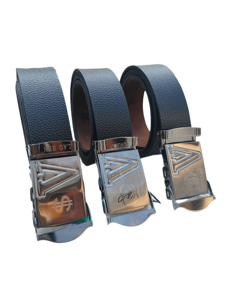 Yak belt 4 cm laser toothless buckle belt